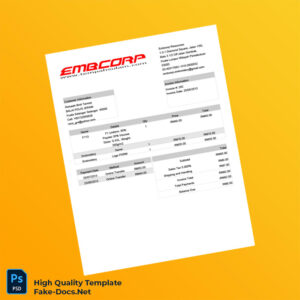 Malaysia Embcorp Resources Invoice Template in Word and PDF formats