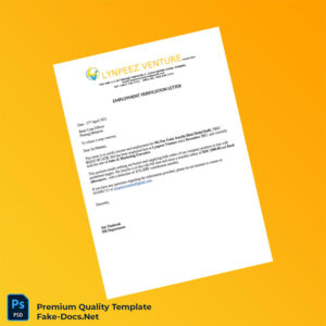 Malaysia Lynpeez Venture Employment Verification Letter Template (Word & PDF)
