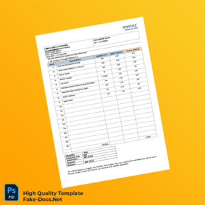 Malaysia Rafiq Catering Invoice Template in Word and PDF formats 2 page