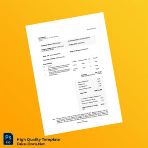 Malaysia Shopee Invoice Template in Word and PDF formats 2 page