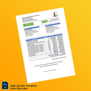 Malaysia Sinopec Engineering Group Malaysia Sdn Bhd Invoice Template in Word and PDF formats