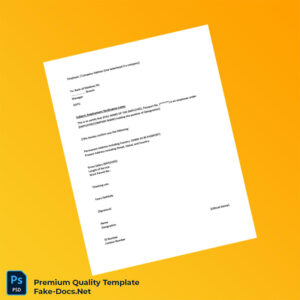 Maldives Bank Employment Verification Letter Template (Word & PDF)