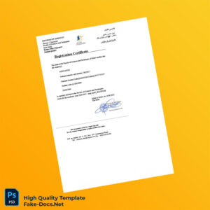 Morocco Registration Certificate Template in Word and PDF formats Morocco Registration Certificate Template in Word and PDF formats