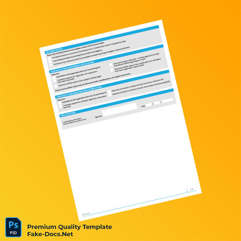 New Zealand Electrical Registration Certificate Template (Word & PDF) 7 page New Zealand Electrical Registration Certificate Template (Word & PDF) 7 page