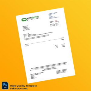New Zealand Ward Chandler Electrical Limited Tax Invoice Template in Word and PDF formats New Zealand Ward Chandler Electrical Limited Tax Invoice Template in Word and PDF formats