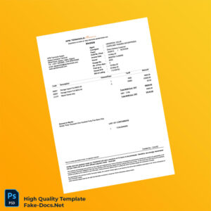 Nigeria APM Terminals Apapa Invoice Template in Word and PDF formats Nigeria APM Terminals Apapa Invoice Template in Word and PDF formats