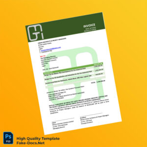 Nigeria Green Architects Project Managers Invoice Template in Word and PDF formats Nigeria Green Architects Project Managers Invoice Template in Word and PDF formats