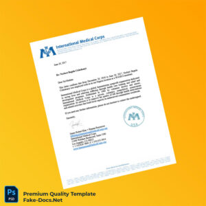 Nigeria International Medical Corps Employment Verification Letter Template (Word & PDF) Nigeria International Medical Corps Employment Verification Letter Template (Word & PDF)