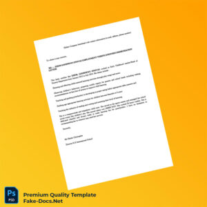 Nigeria K K International School Employment Verification Letter Template (Word & PDF)