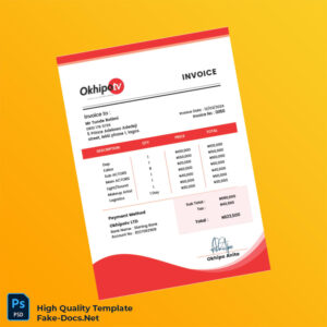 Nigeria Okhipotv Invoice Template in Word and PDF formats Nigeria Okhipotv Invoice Template in Word and PDF formats