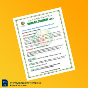 Oman Oil Company Employment Verification Letter Template (Word & PDF) 5 page