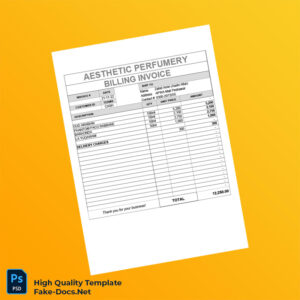 Pakistan Aesthetic Perfumery Invoice Template in Word and PDF formats 3 page Pakistan Aesthetic Perfumery Invoice Template in Word and PDF formats 3 page