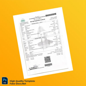 Pakistan Editable Marriage Registration Certificate Template in Word and PDF formats Pakistan Editable Marriage Registration Certificate Template in Word and PDF formats