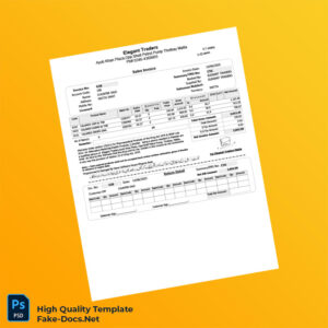 Pakistan Elegant Traders Invoice Template in Word and PDF formats 2 page Pakistan Elegant Traders Invoice Template in Word and PDF formats 2 page