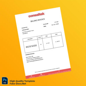 Pakistan Infonex BPO Invoice Template in Word and PDF formats Pakistan Infonex BPO Invoice Template in Word and PDF formats