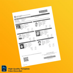 Pakistan NADRA Family Registration Certificate Template in Word and PDF formats 2 page Pakistan NADRA Family Registration Certificate Template in Word and PDF formats 2 page