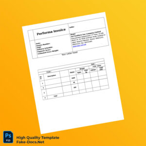 Pakistan Sui Southern Gas Company Limited Performa Invoice Template in Word and PDF formats 2 page Pakistan Sui Southern Gas Company Limited Performa Invoice Template in Word and PDF formats 2 page