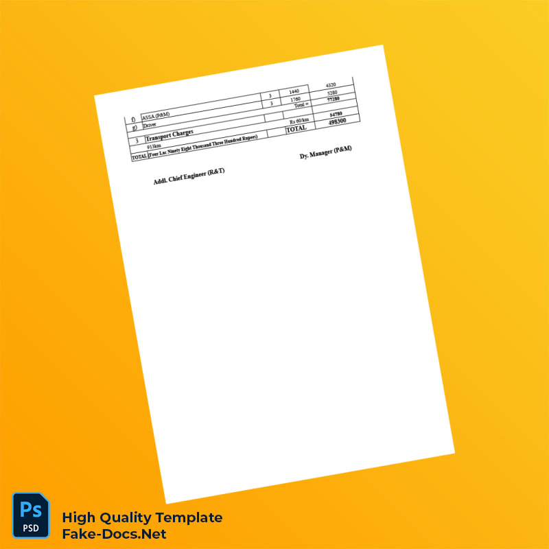 Pakistan TSG NTDC Invoice Template in Word and PDF formats 3 page Pakistan TSG NTDC Invoice Template in Word and PDF formats 3 page
