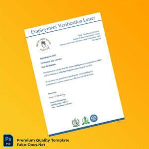 Pakistan VIRA – Healthcare of Future Employment Verification Letter Template (Word & PDF) Pakistan VIRA – Healthcare of Future Employment Verification Letter Template (Word & PDF)