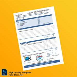 Philippines Access Computer Repair Invoice Template in Word and PDF formats Philippines Access Computer Repair Invoice Template in Word and PDF formats