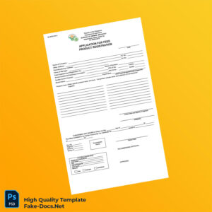Philippines Bureau of Animal Industry Feed Product Registration Certificate Template in Word and PDF formats 2 page Philippines Bureau of Animal Industry Feed Product Registration Certificate Template in Word and PDF formats 2 page