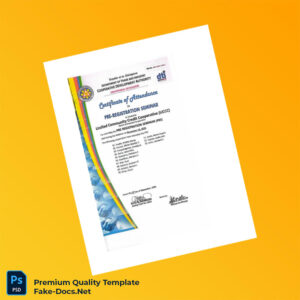 Philippines Cooperative Development Authority Certificate of Attendance Template (Word & PDF) 3 page