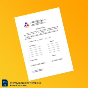 Philippines Department of Labor and Employment Employment Verification Letter Template (Word & PDF) 2 page