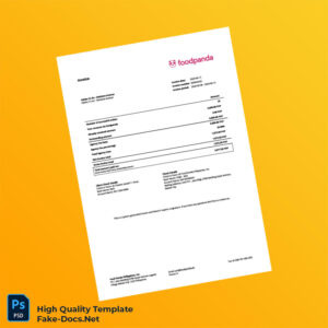 Philippines Food Panda Invoice Template in Word and PDF formats 2 page Philippines Food Panda Invoice Template in Word and PDF formats 2 page