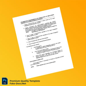 Philippines Human Resources Department Employment Verification Letter Template (Word & PDF) 3 page