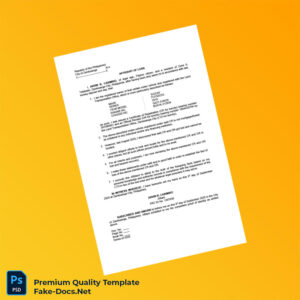 Philippines Land Transportation Office Loss Certificate of Registration Template (Word & PDF)