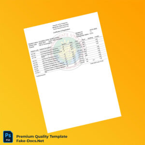 Philippines Mindanao State University Certificate of Registration Template (Word & PDF)