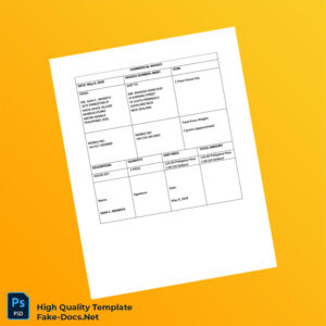 Philippines Ms Sasa C Araneta Commercial Invoice Template in Word and PDF formats Philippines Ms Sasa C Araneta Commercial Invoice Template in Word and PDF formats