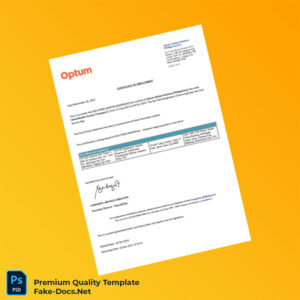 Philippines Optum Global Solutions Employment Verification Letter Template (Word & PDF)