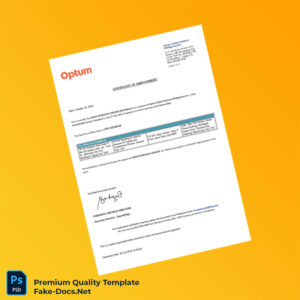 Philippines Optum Global Solutions Proof of Employment Letter Template (Word & PDF)