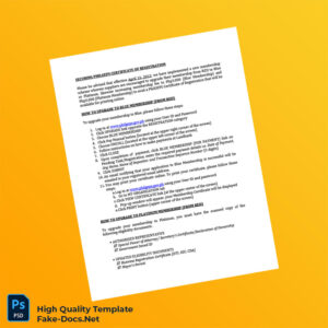 Philippines PhilGEPS Certificate of Registration Template in Word and PDF formats 2 page Philippines PhilGEPS Certificate of Registration Template in Word and PDF formats 2 page