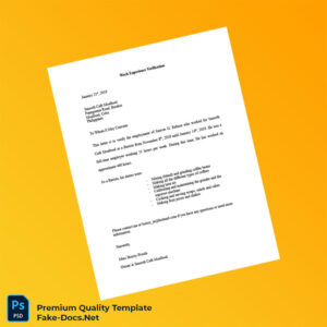 Philippines Smooth Café Moalboal Work Experience Certificate Template (Word & PDF)