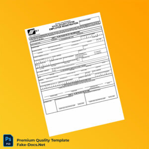 Philippines Social Security System Registration Certificate Template (Word & PDF) 3 page