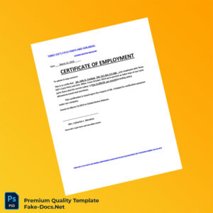 Philippines Three EEE s Cycle Parts Employment Verification Letter Template (Word & PDF) 4 page