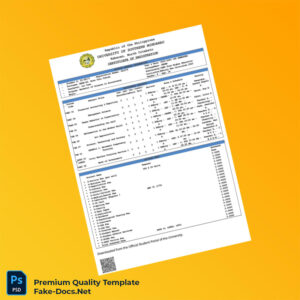 Philippines University Registrar Certificate of Registration Template (Word & PDF) 2 page