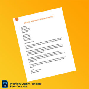 Project Manager Experience Letter Template (Word & PDF)