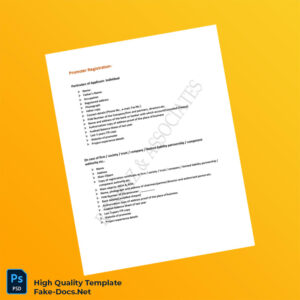 Promoter Registration Certificate Template in Word and PDF formats Promoter Registration Certificate Template in Word and PDF formats