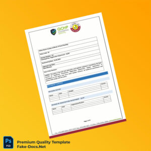 Qatar Qatar Council for Healthcare Practitioners Certificate of Good Standing Template (Word & PDF) 6 page