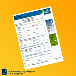 Qatar Supreme Council of Health Certificate of Good Standing Application Form Template (Word & PDF)