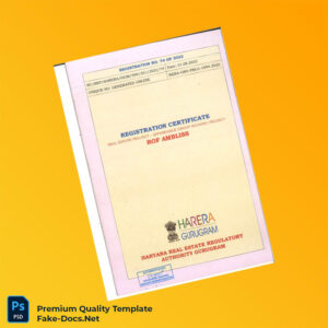 RERA Registration Certificate Template (Word & PDF) 8 page