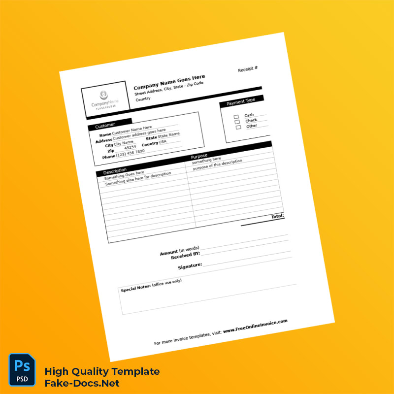 Receipt Invoice Template in Word and PDF formats 5 page Receipt Invoice Template in Word and PDF formats 5 page