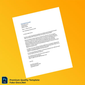 Royal Bank of Canada Employment Verification Letter Template (Word & PDF)