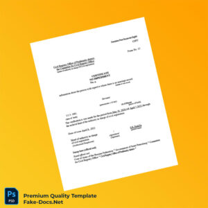 Russia Civil Registry Office Certificate of No Impediment Template (Word & PDF)