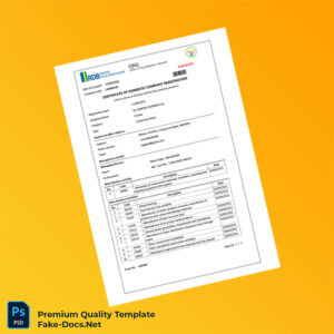 Rwanda Office of the Registrar General Business Registration Certificate Template (Word & PDF) 3 page