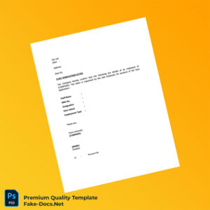 Sample Company Staff Employment Verification Letter Template (Word & PDF)