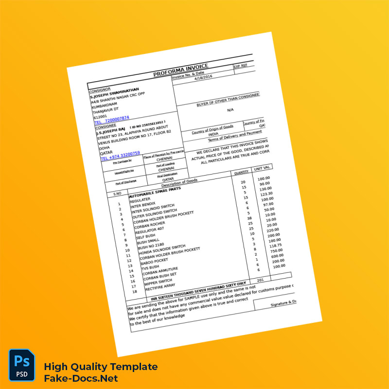 Saudi Arabia S Cube Exports Invoice Template in Word and PDF formats 6 page Saudi Arabia S Cube Exports Invoice Template in Word and PDF formats 6 page